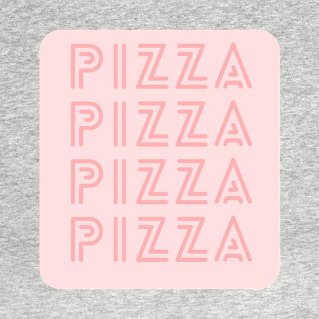 Pizza Text Design in Pink by BloomingDiaries